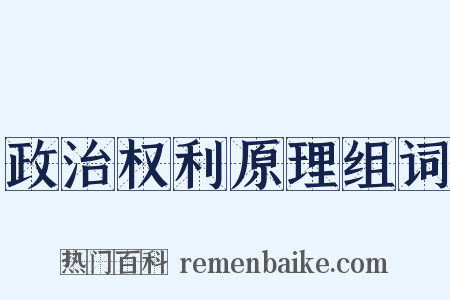 政治权利原理组词是什么意思的图片